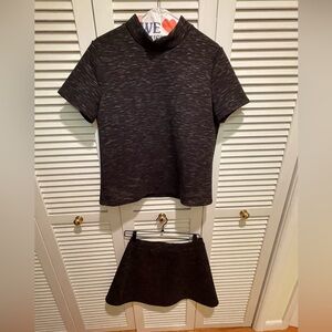 GLAMOROUS Short Sleeve Top and Mini Skirt Set